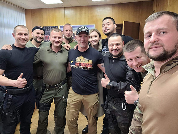 During my first visit I met with the chiefs of the major cities in the Ukraine. I met with the leadership of the patrol police. They welcomed me, we became friends and they encouraged me to keep coming back. When the war started in Ukraine one of my first thoughts was, "someone should do something." And I reminded myself that I am someone and I can do something. And it might not be much. Being a police officer myself, I realized a long time ago that we can't save everyone. We can't catch every criminal. We can't help every person that needs our help. We try, and we fail, and we try again. I knew going to Ukraine on my own wasn't going to stop a war. I wasn't going to save everyone. But if I could help just one person, if I could help just one family, it was worth it.